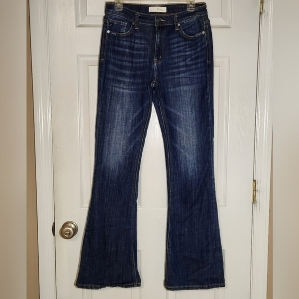 Kancan Bootcut‎ Bell Bottom Darker Wash Denim Blue Jeans Size 11/29 Country Boot